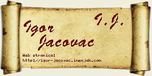 Igor Jačovac vizit kartica